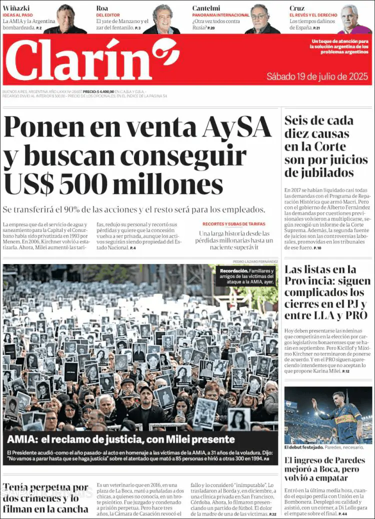 Capa Clarín