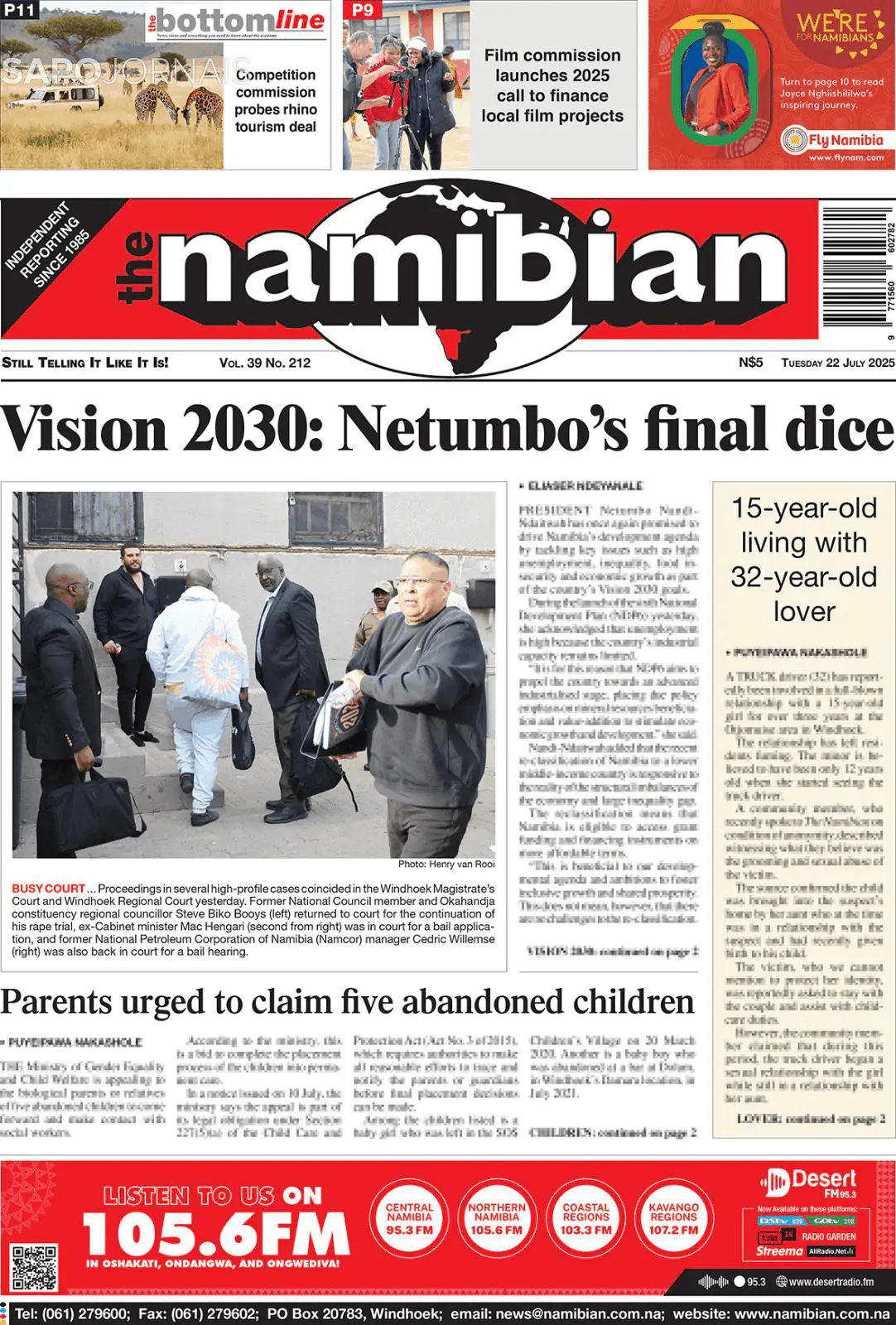 Capa The Namibian