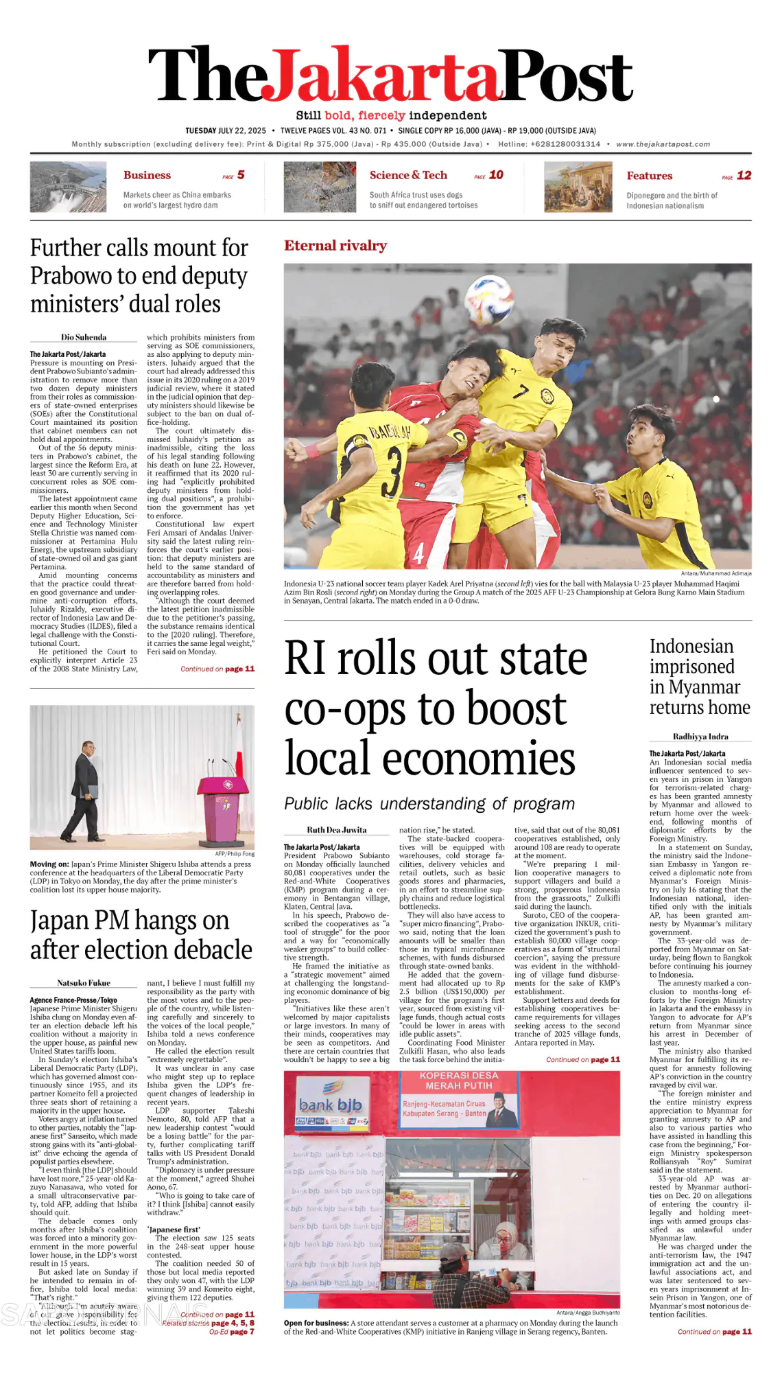 Capa The Jakarta Post