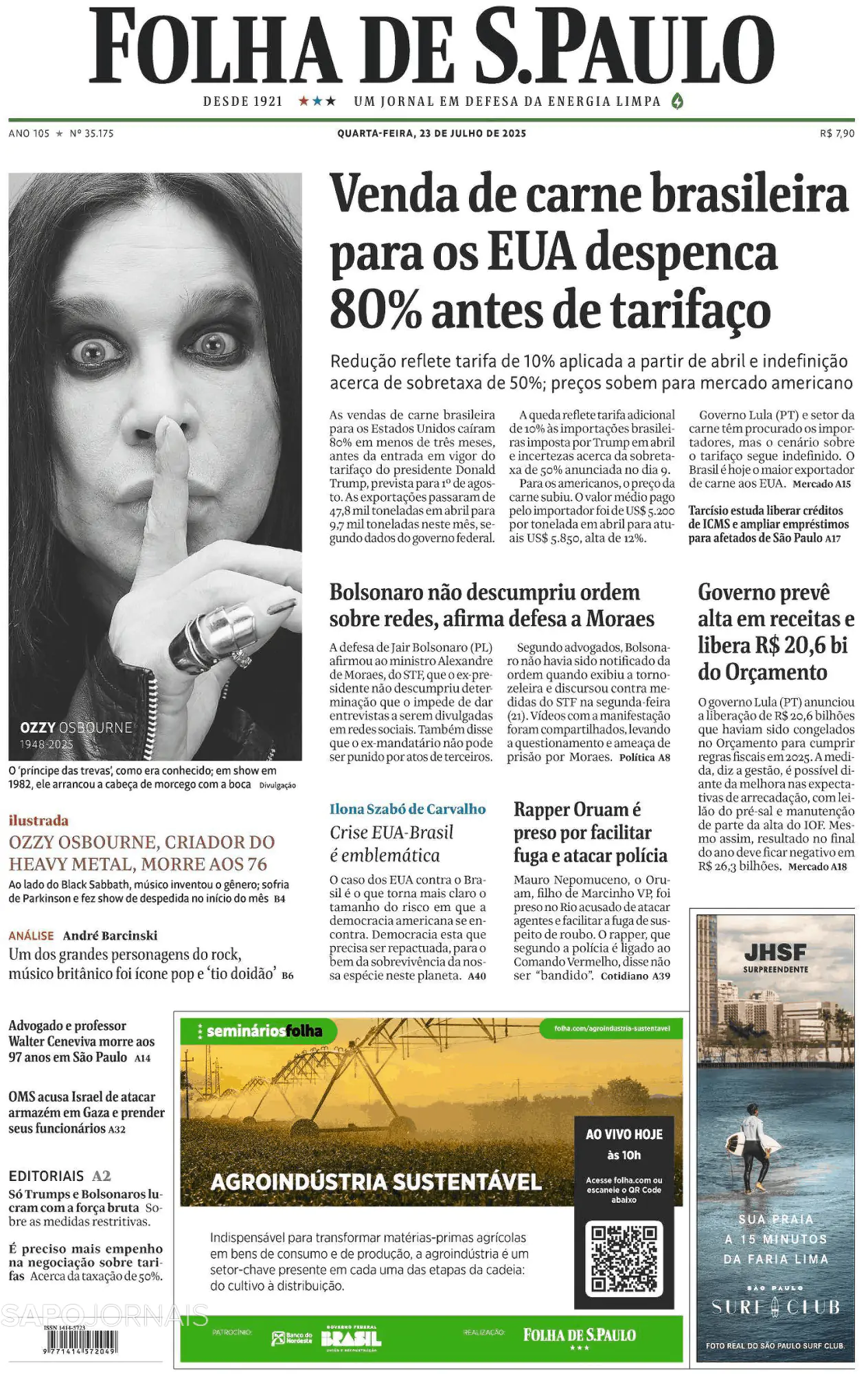 Capa Folha de S. Paulo