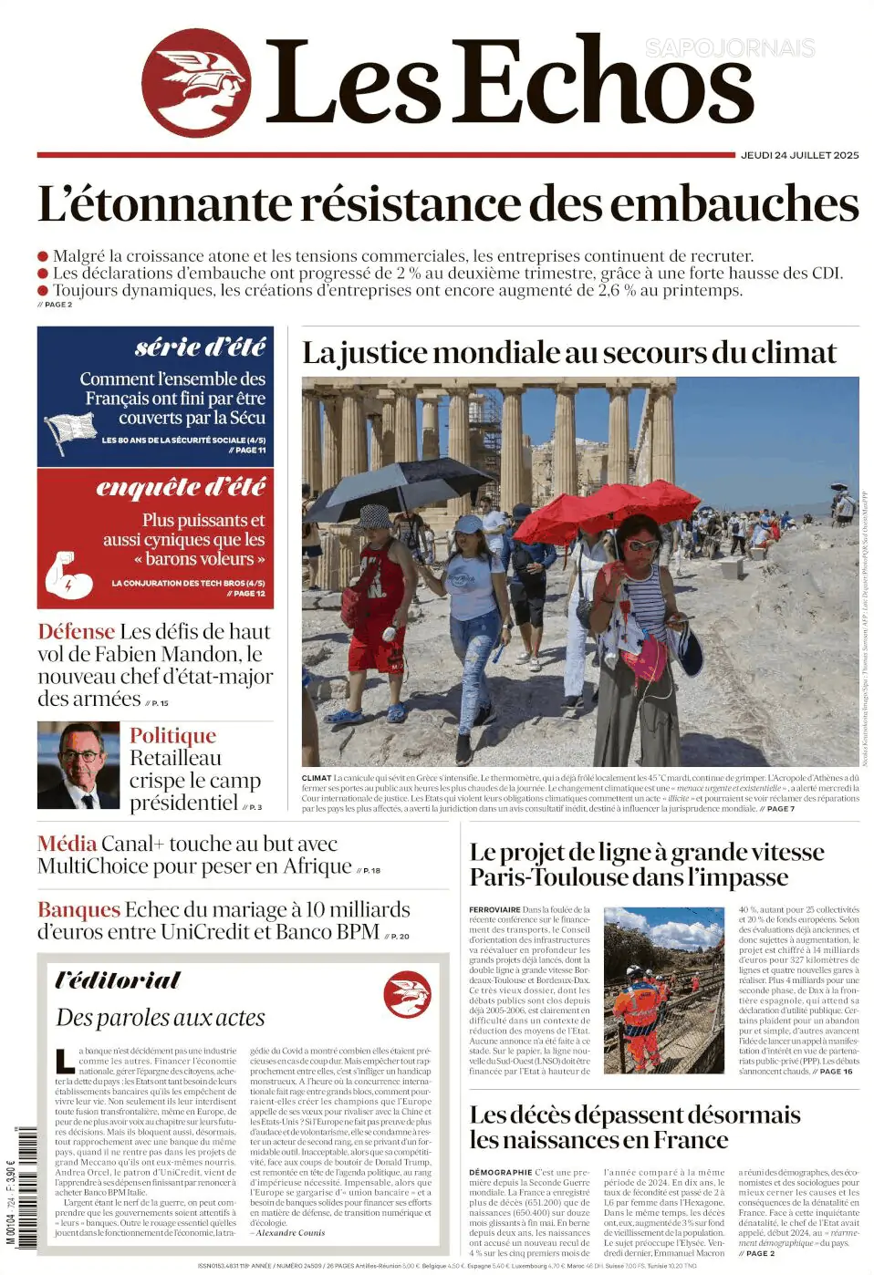 Capa Les Echos