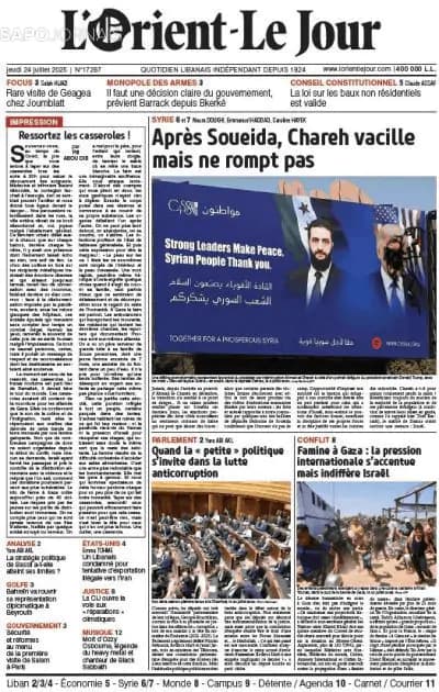 Capa L'orient le jour