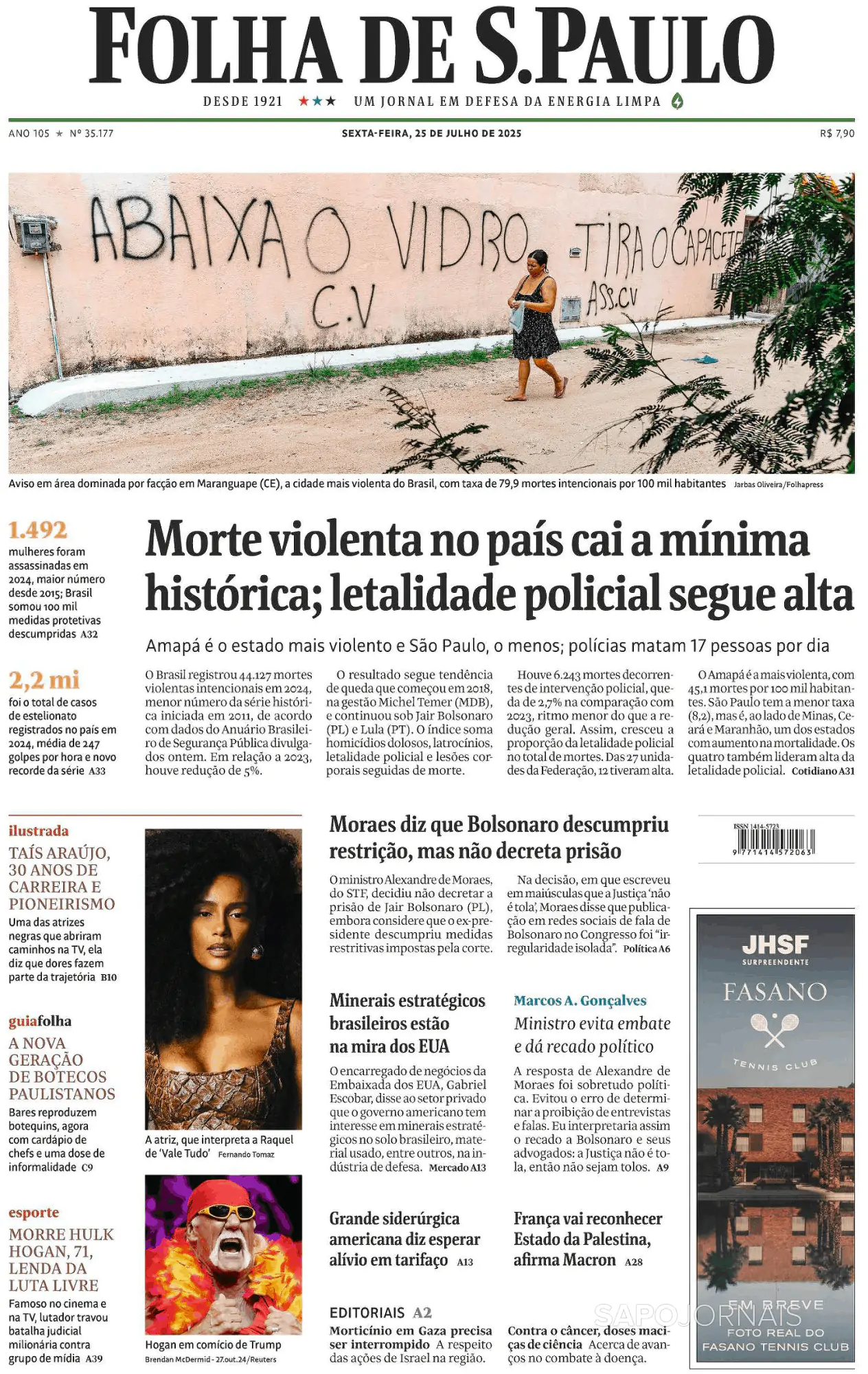 Capa Folha de S. Paulo