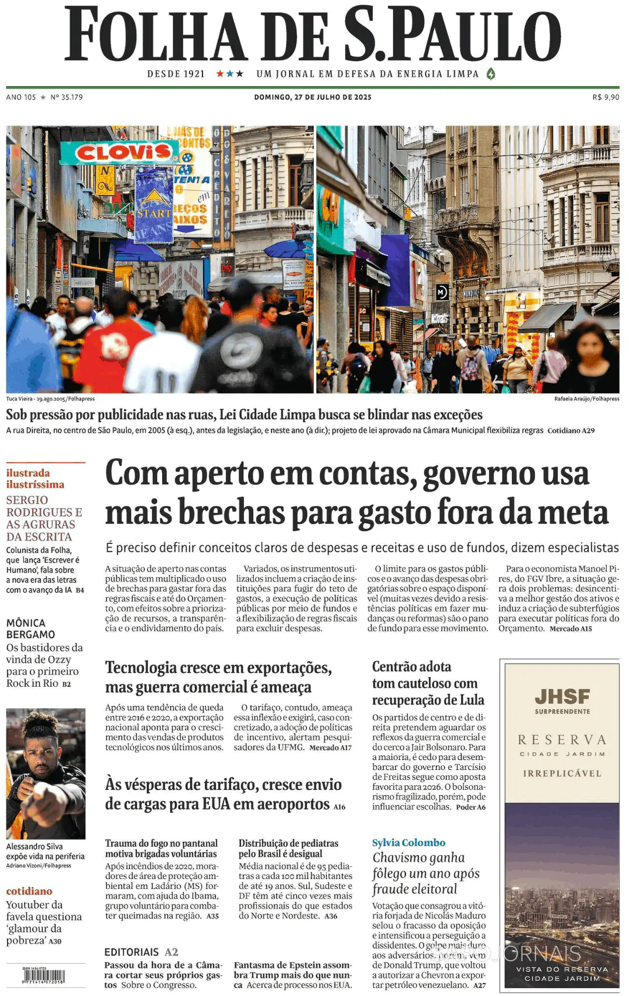 Capa Folha de S. Paulo