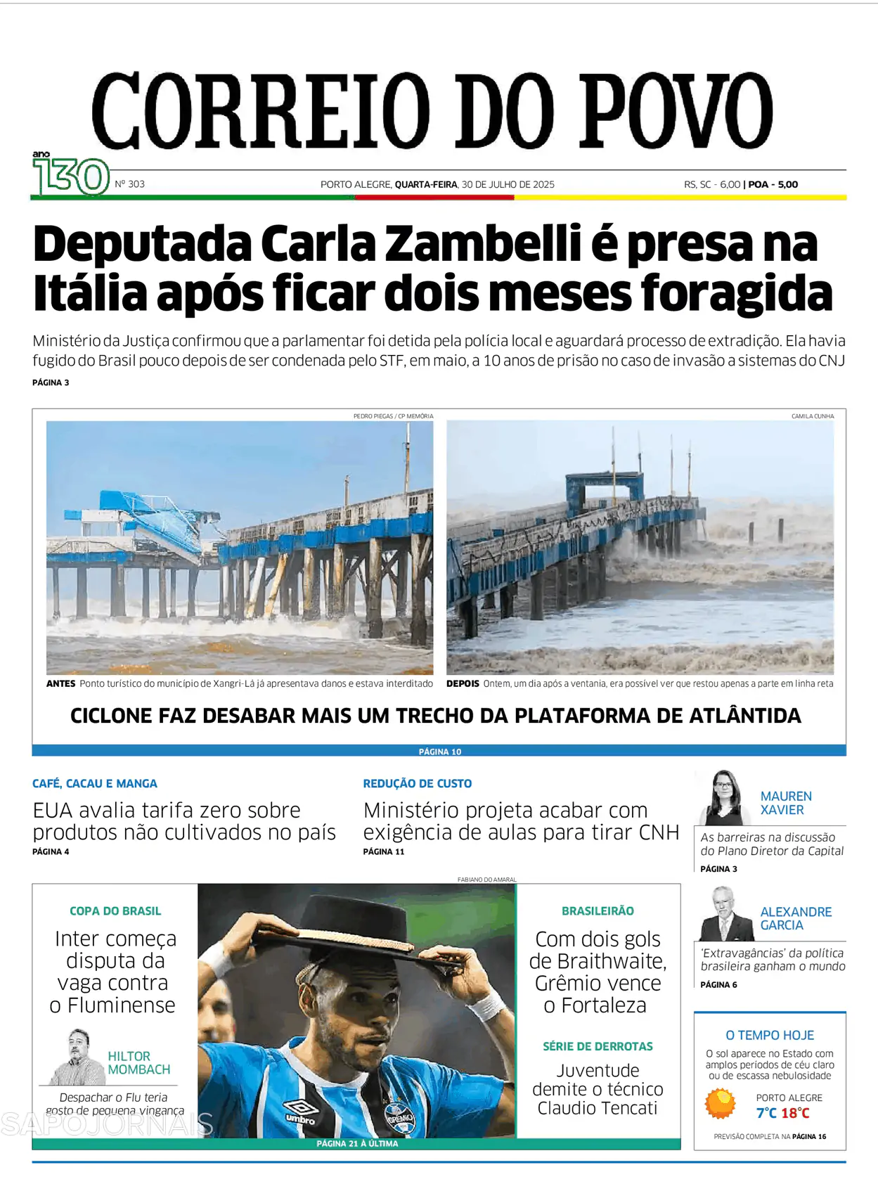 Capa Correio do Povo