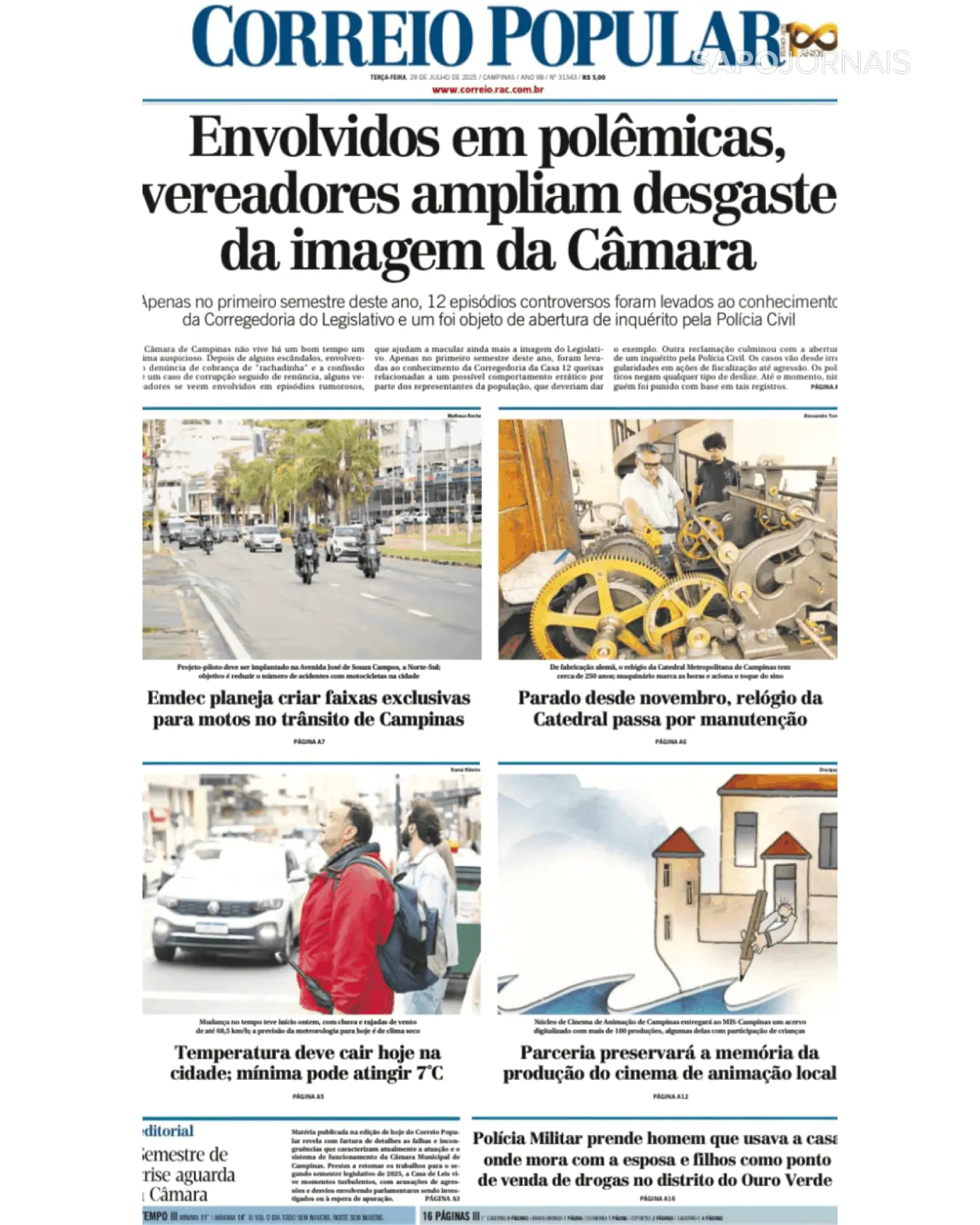 Capa Correio Popular