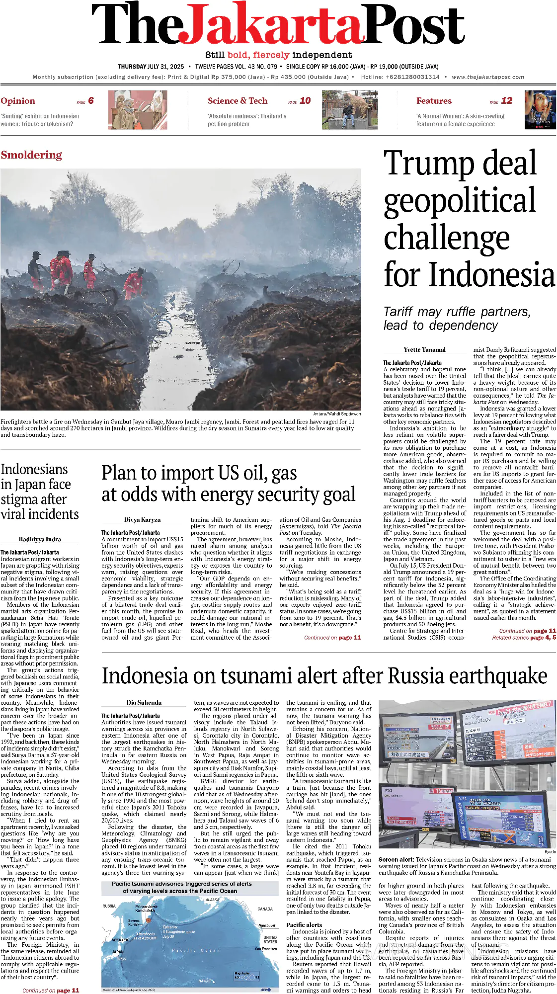Capa The Jakarta Post