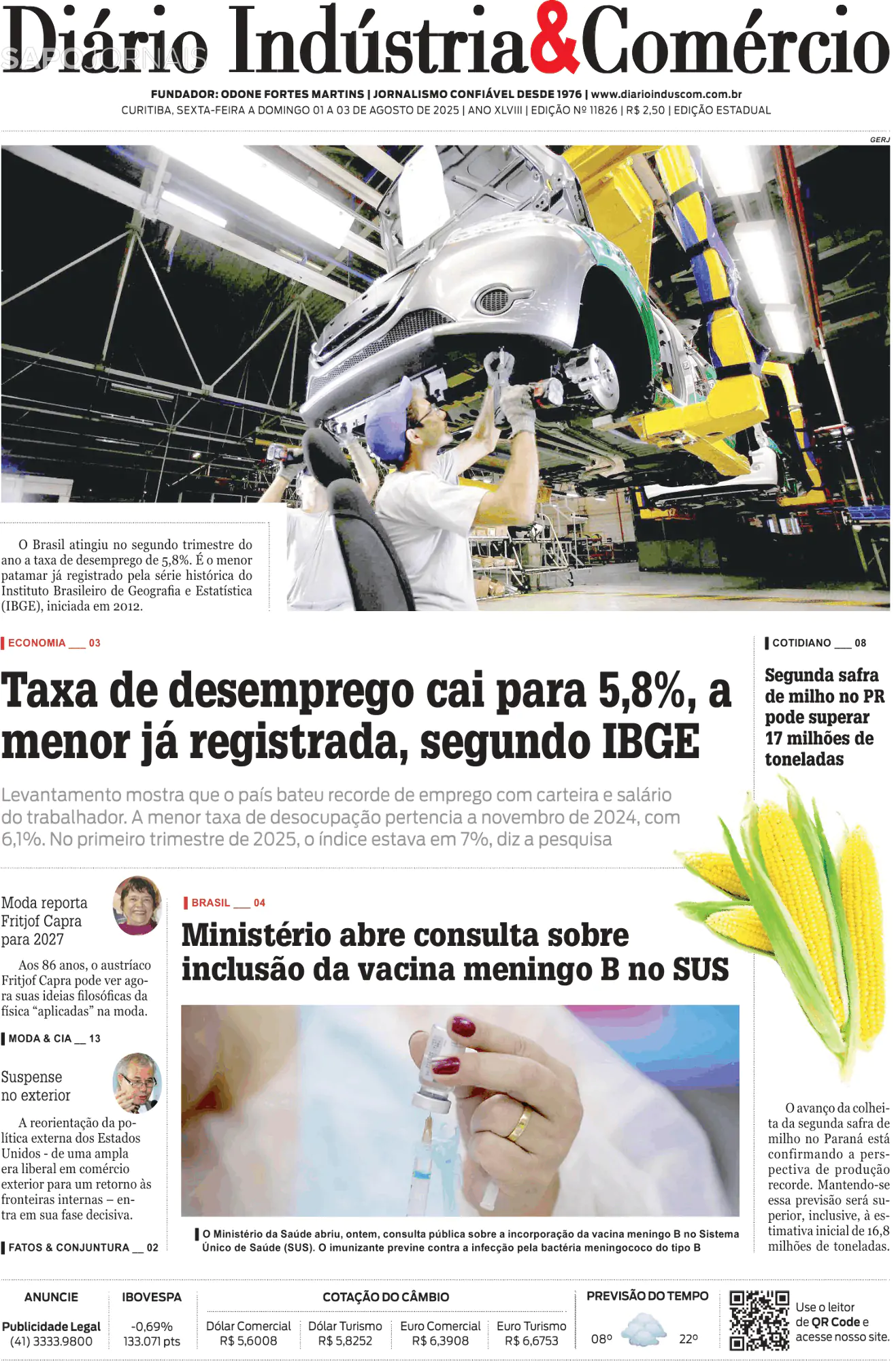 Capa Diário Indústria & Comércio