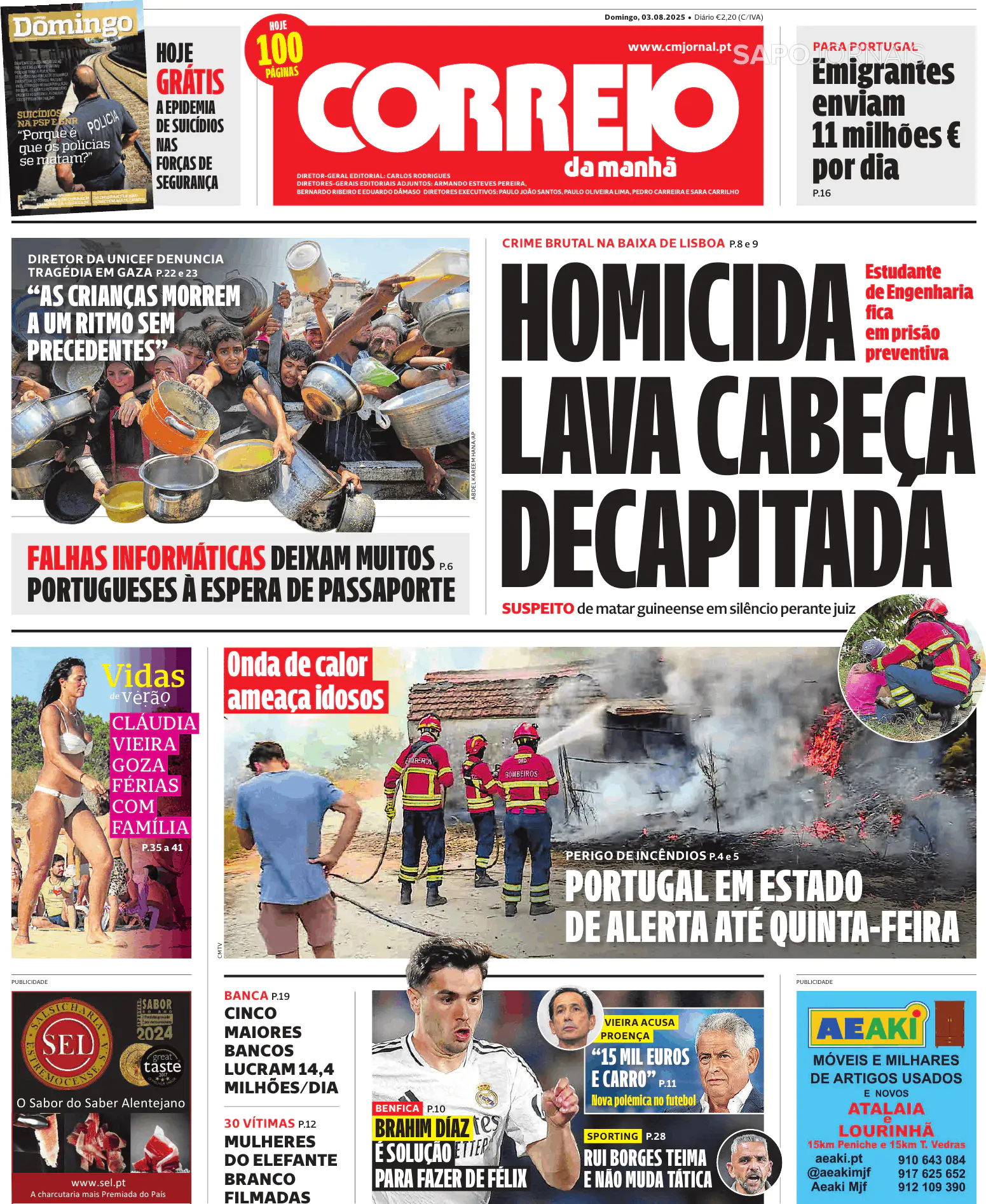Capa Correio da Manhã
