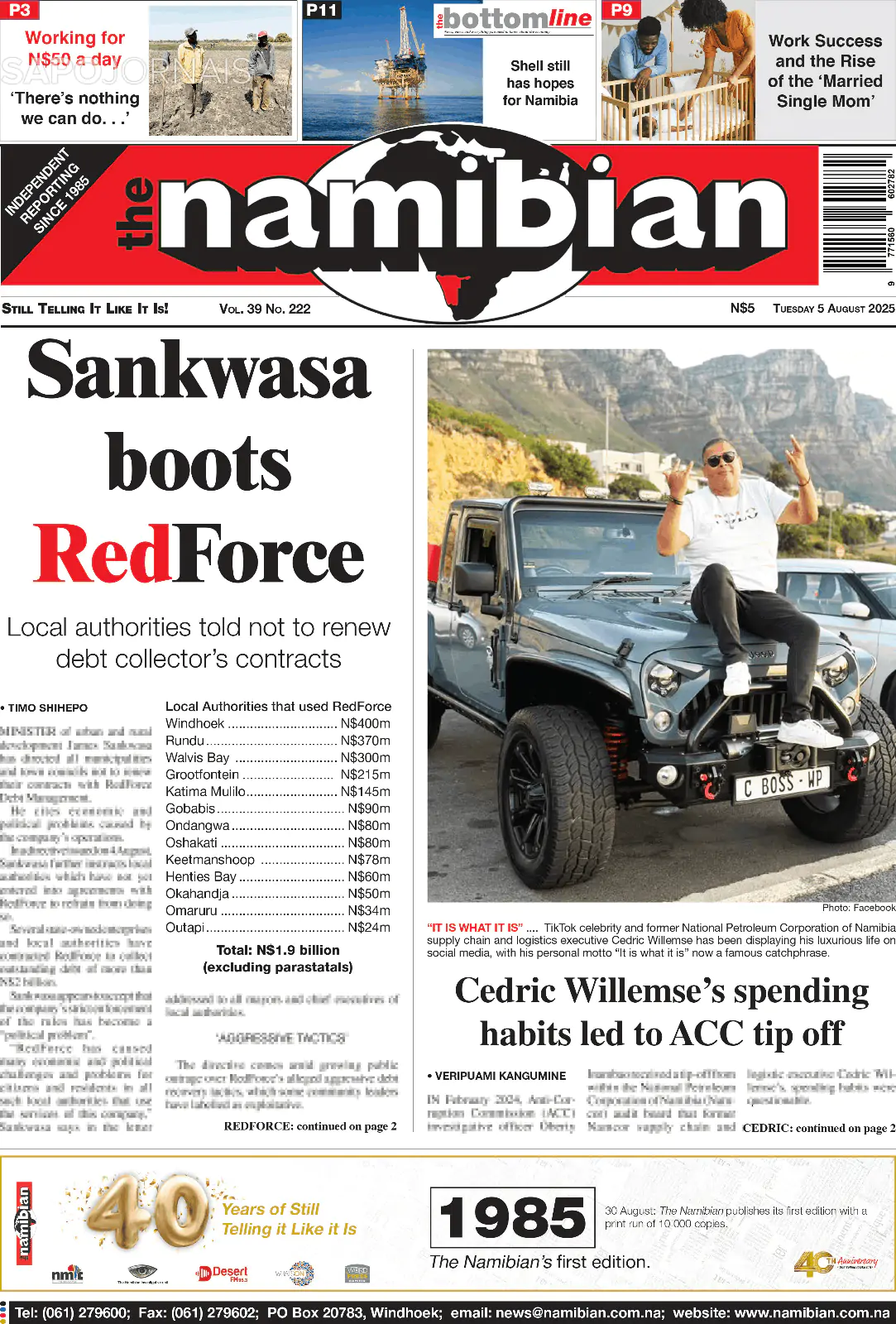 Capa The Namibian