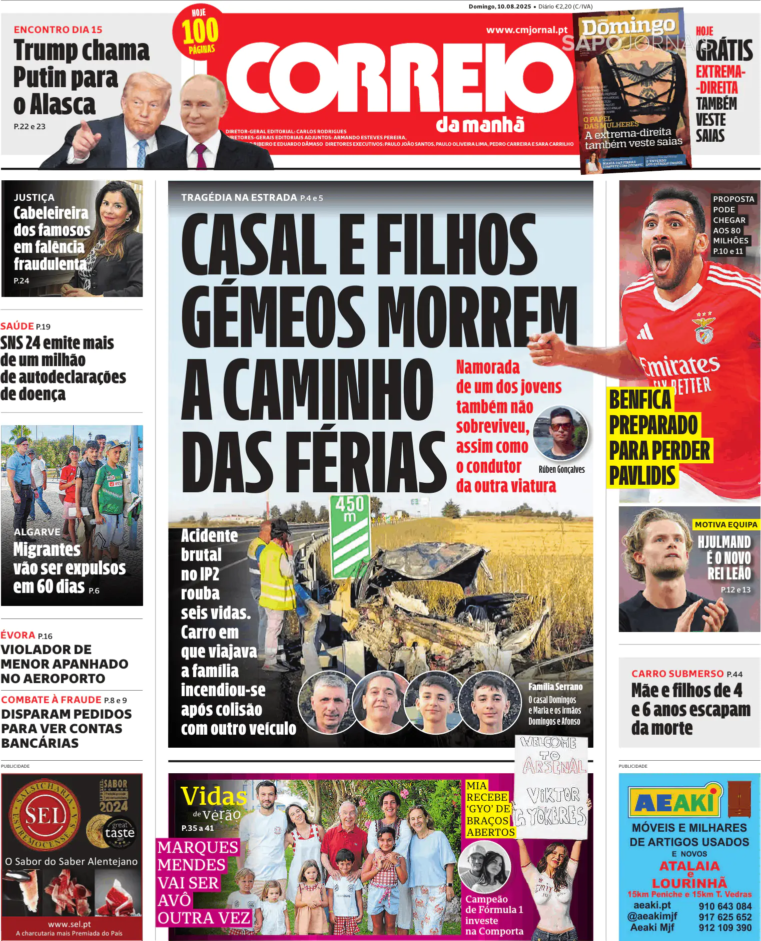 Capa Correio da Manhã