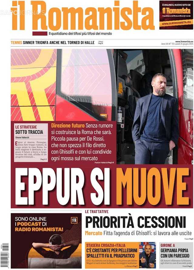 Capa jornal Il Romanista 2024-06-24