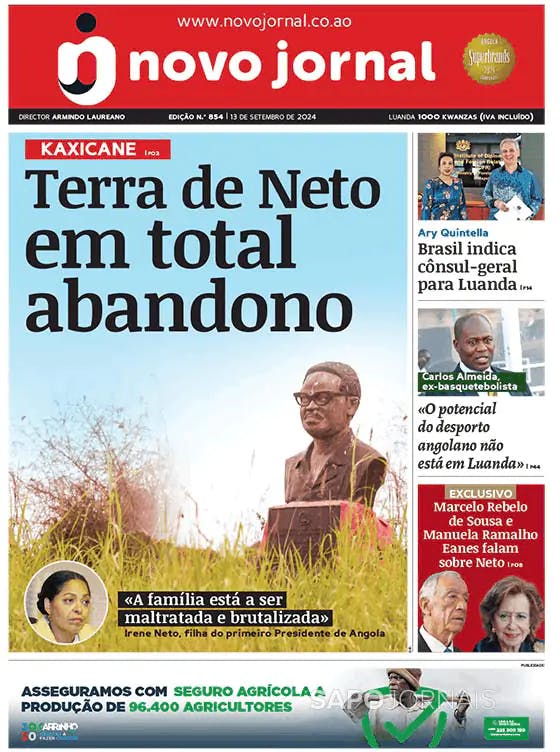 Capa jornal Novo Jornal 2024-09-13