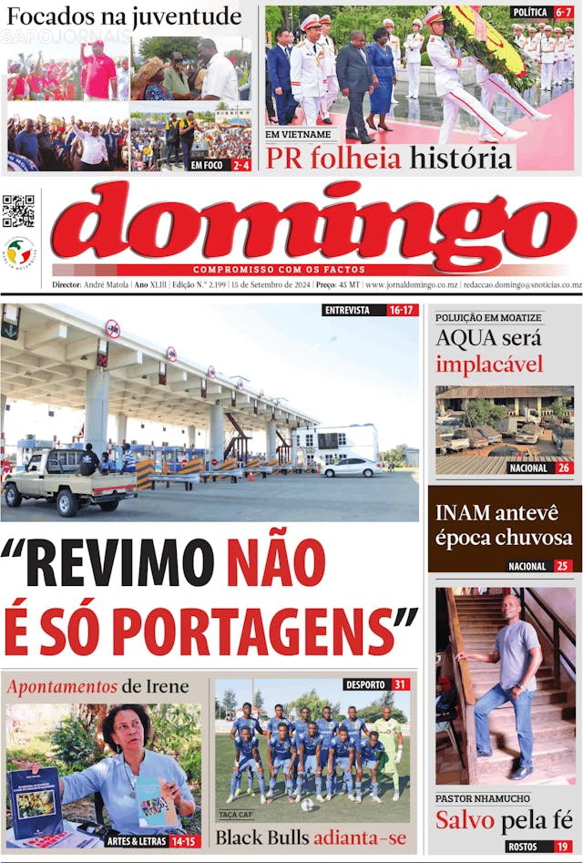 Capa jornal Domingo 2024-09-16