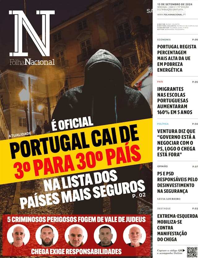 Capa jornal Folha Nacional 2024-09-13