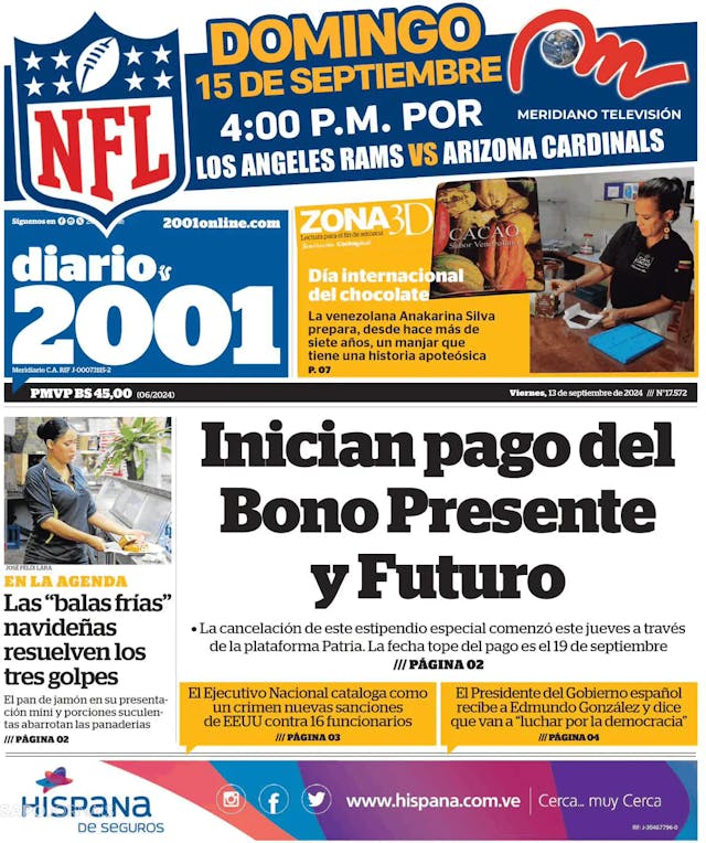 Capa jornal Diario 2001 2024-09-13