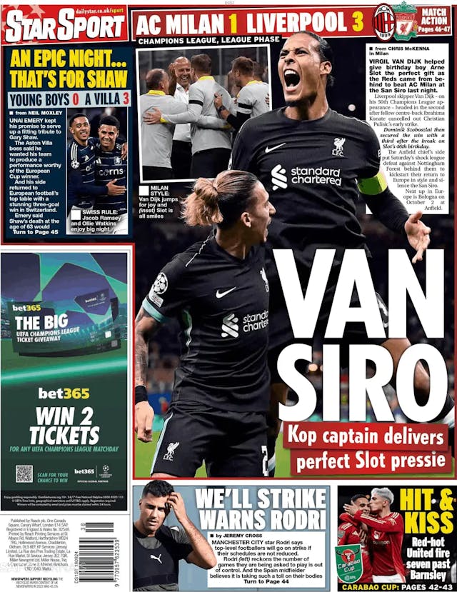 Capa jornal Star Sport 2024-09-18