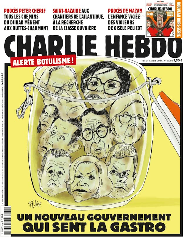 Capa jornal Charlie Hebdo 2024-09-18