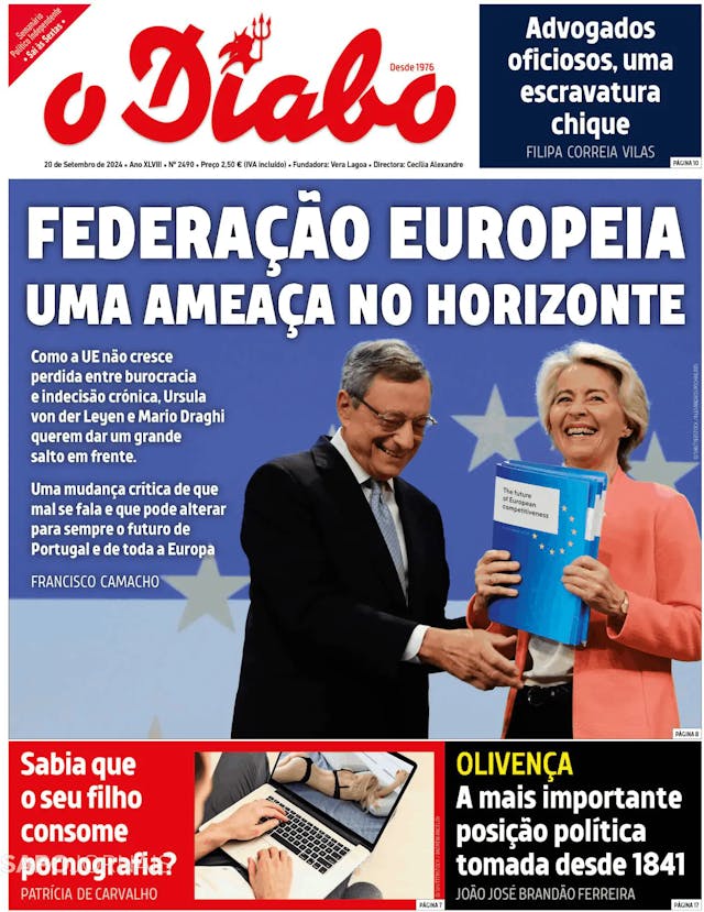 Capa jornal O Diabo 2024-09-20