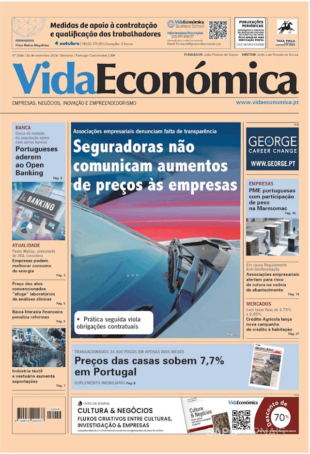 Capa jornal Vida Económica 2024-09-20