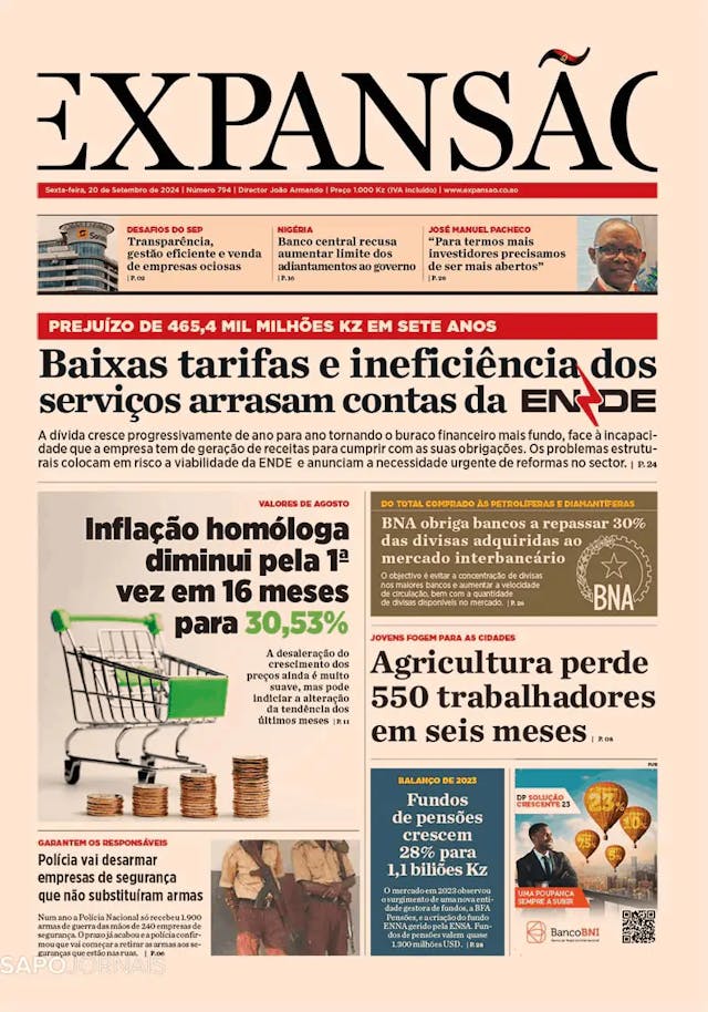 Capa jornal Expansão 2024-09-20