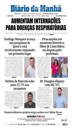 Capa jornal Diário da Manhã 2024-09-20