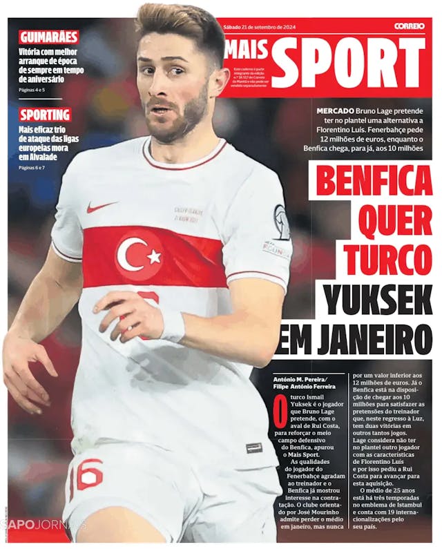 Capa jornal Sport-CM 2024-09-21