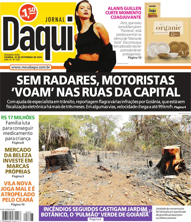 Capa jornal O Popular 2024-09-23