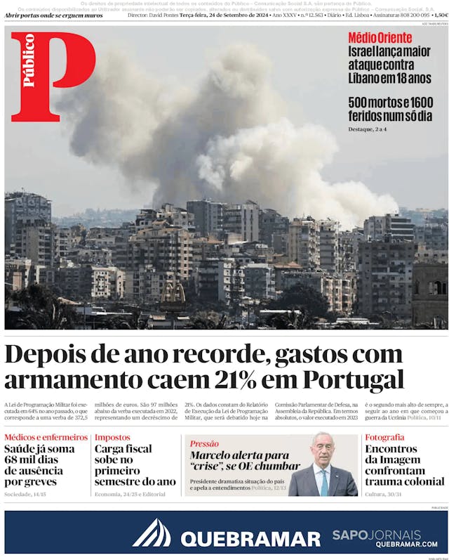 Capa jornal Público 2024-09-24