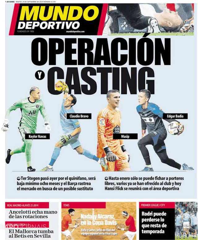 Capa jornal Mundo Deportivo (Madrid) 2024-09-24