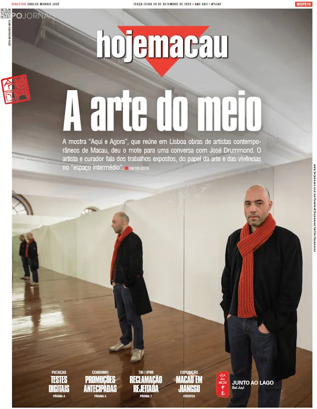 Capa jornal Hoje Macau 2024-09-24