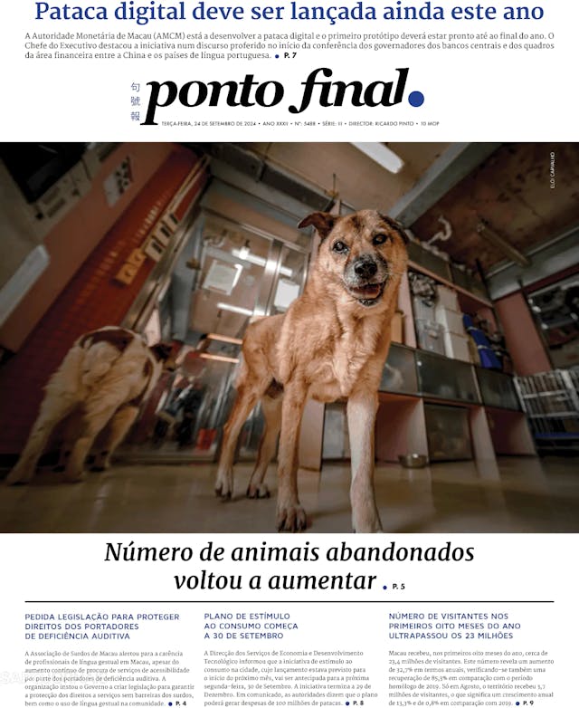 Capa jornal Ponto Final 2024-09-24