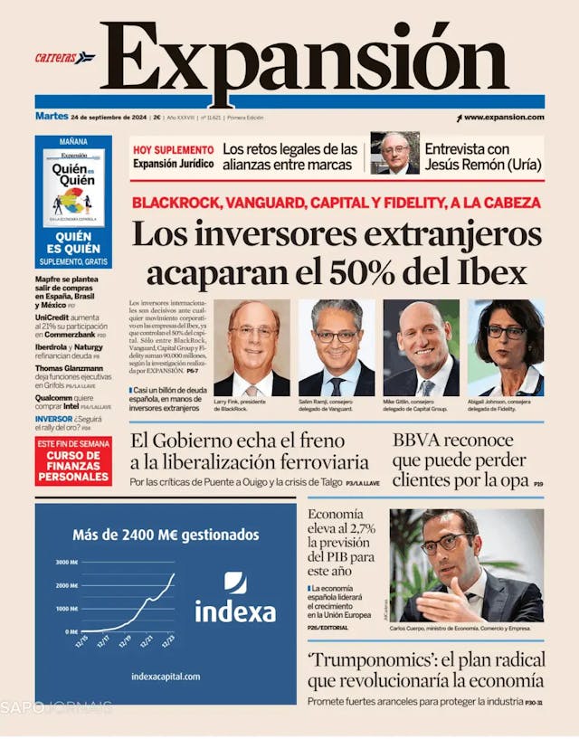 Capa jornal Expansión 2024-09-24