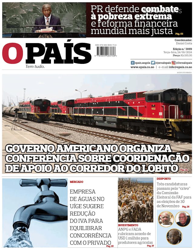 Capa jornal O País 2024-09-24