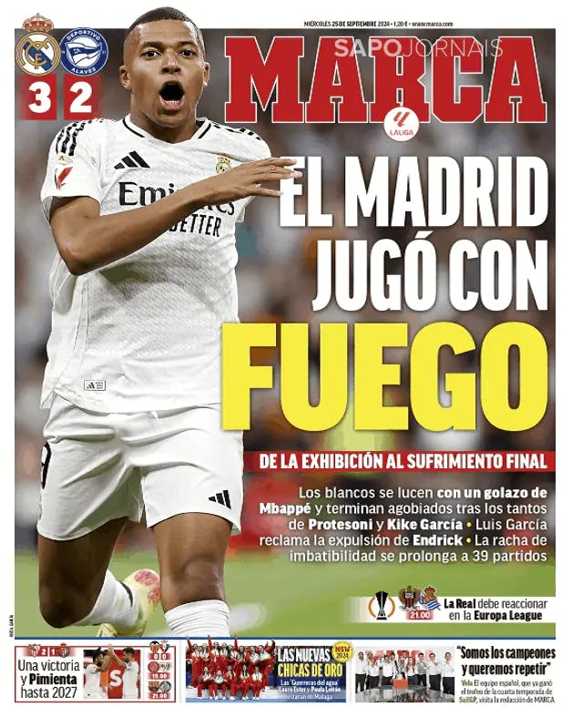 Capa jornal Marca 2024-09-25