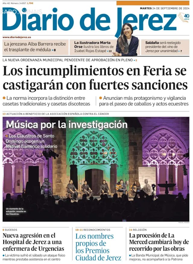 Capa jornal Diario de Jerez 2024-09-24