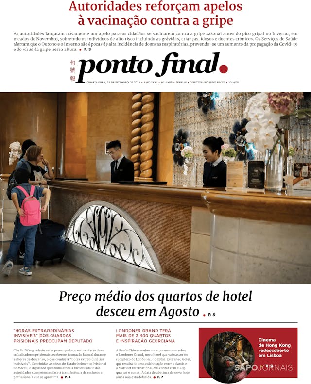 Capa jornal Ponto Final 2024-09-25