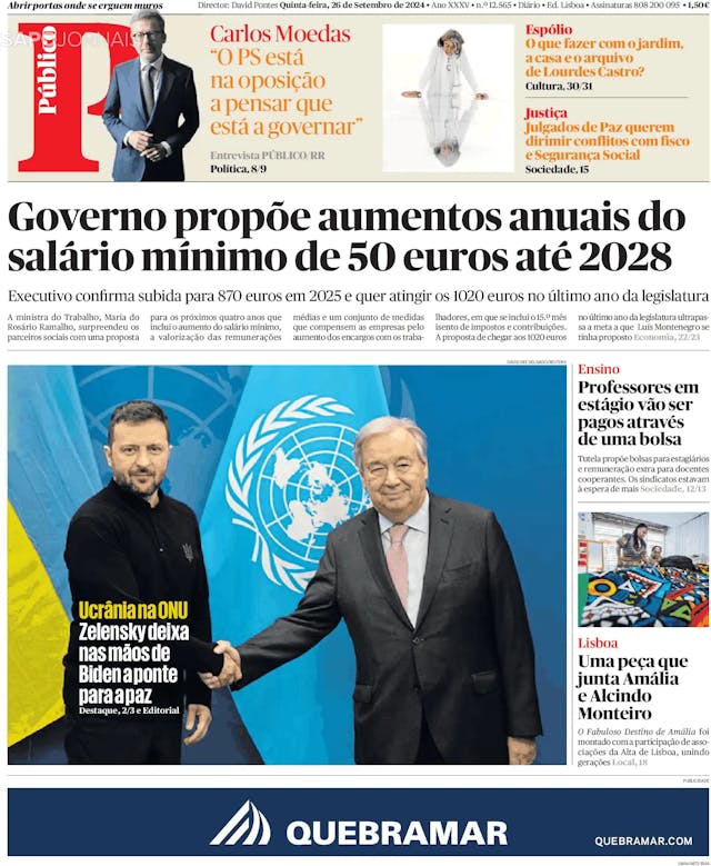 Capa jornal Público 2024-09-26