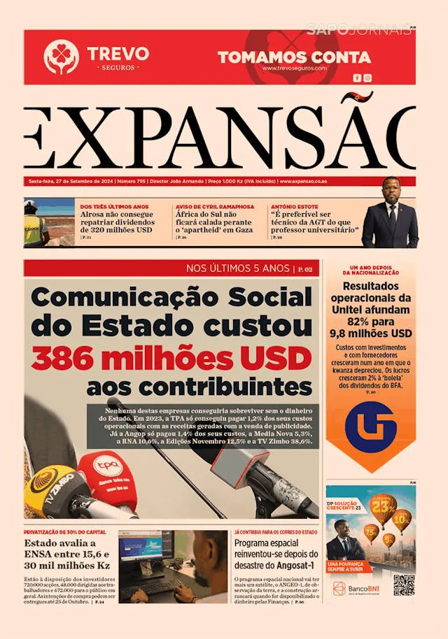 Capa jornal Expansão 2024-09-27