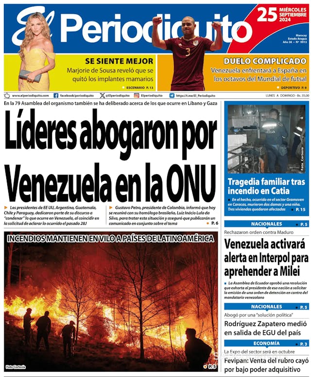 Capa jornal El Periodiquito 2024-09-25