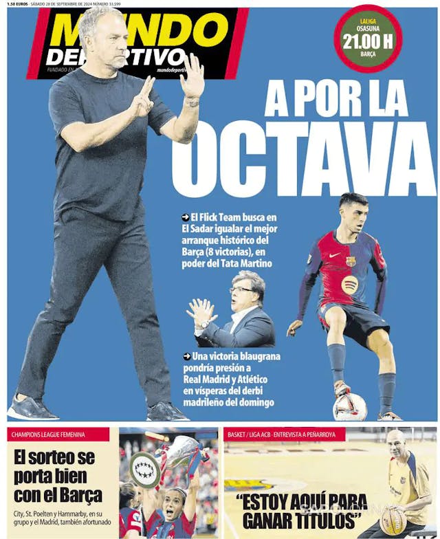 Capa jornal Mundo Deportivo (Madrid) 2024-09-28