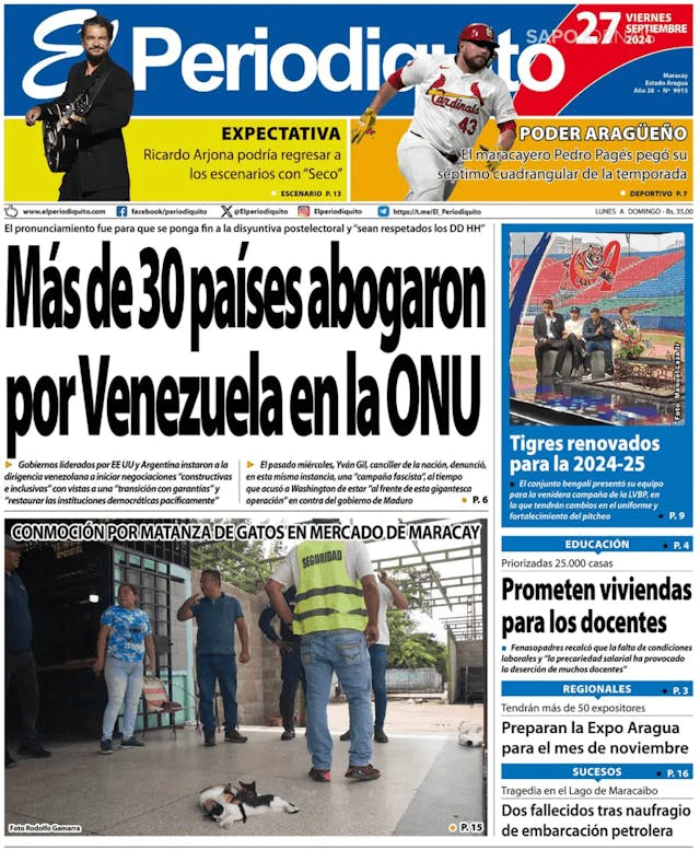 Capa jornal El Periodiquito 2024-09-27