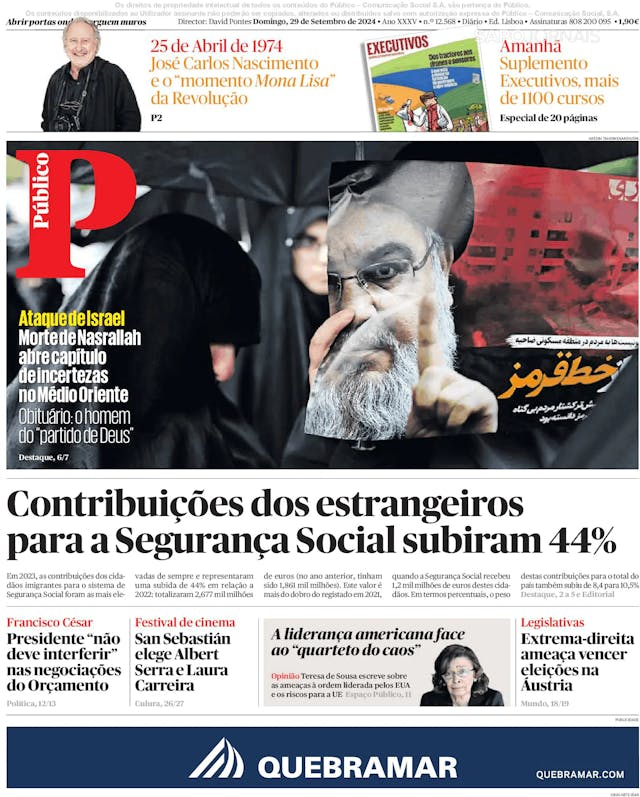 Capa jornal Público 2024-09-29