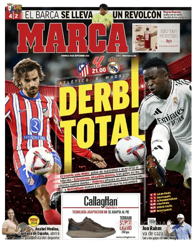 Capa jornal Marca 2024-09-29