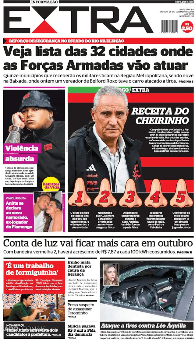 Capa jornal Extra 2024-09-28