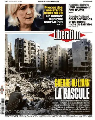 Capa jornal Libération 2024-09-30