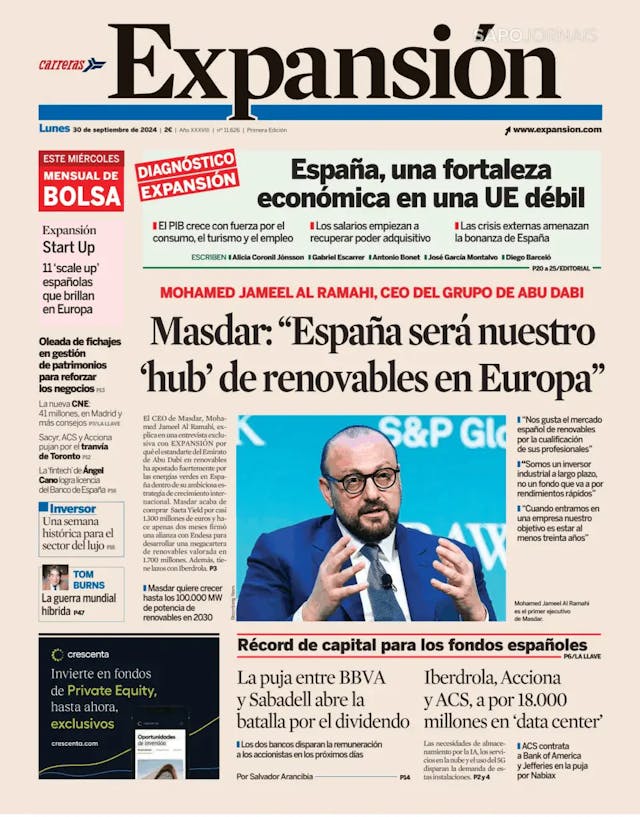 Capa jornal Expansión 2024-09-30