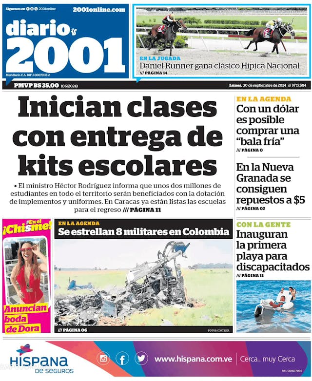 Capa jornal Diario 2001 2024-09-30