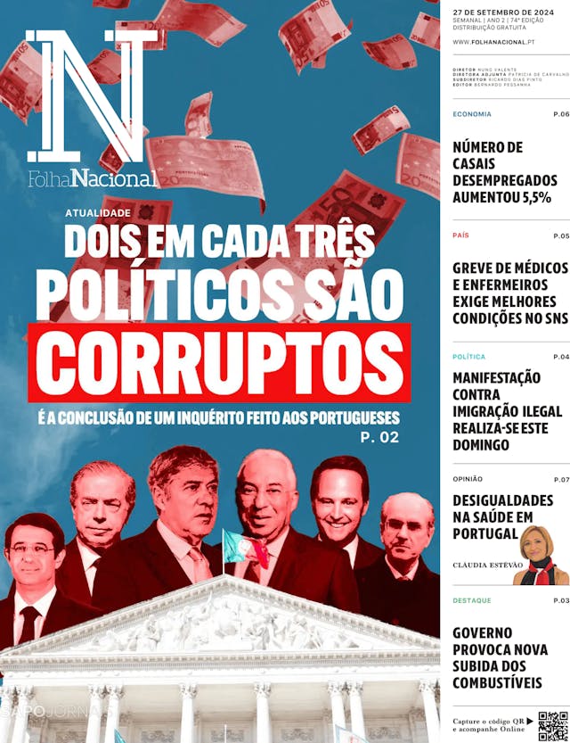 Capa jornal Folha Nacional 2024-09-27