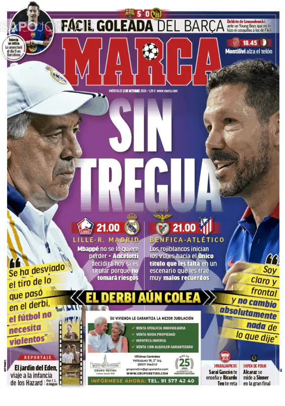 Capa jornal Marca 2024-10-02